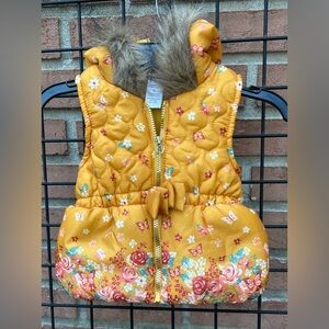 Little Lass Floral Quilted Kids Puffer Vest